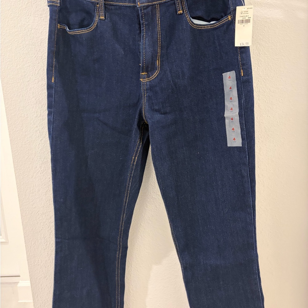 Old Navy Women's Dark Blue Straight Leg Jeans